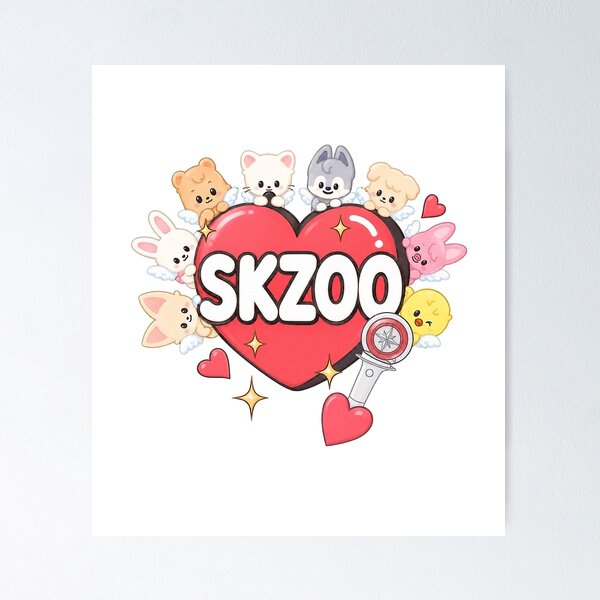 Item preview, SKZOO Heart Shirt, Cute Stray Kids Animal Tee, Kpop Lightstick Fan Graphic, Stay Gift For Fans, Comfort Colors Shirt designed and sold by BerryHand.