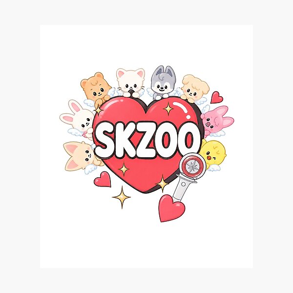 Item preview, SKZOO Heart Shirt, Cute Stray Kids Animal Tee, Kpop Lightstick Fan Graphic, Stay Gift For Fans, Comfort Colors Shirt designed and sold by BerryHand.