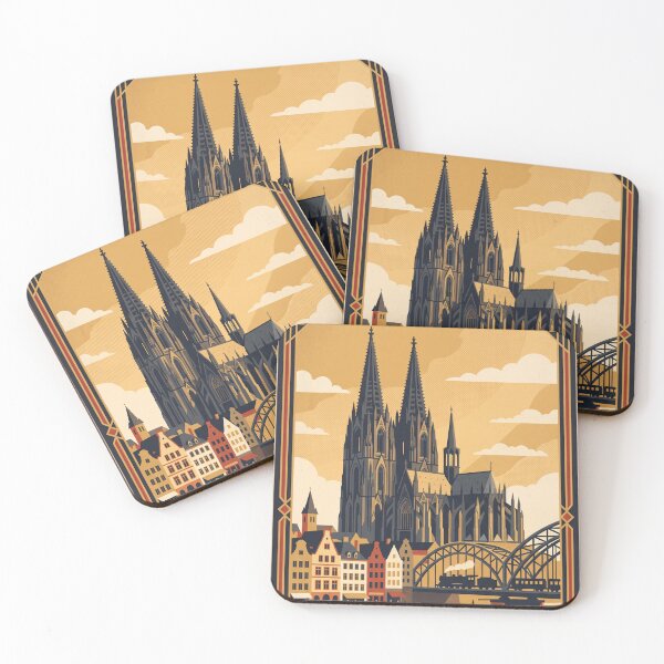 Item preview, Cologne Germany Vintage Travel Poster – Rhine Art designed and sold by Bomax121.
