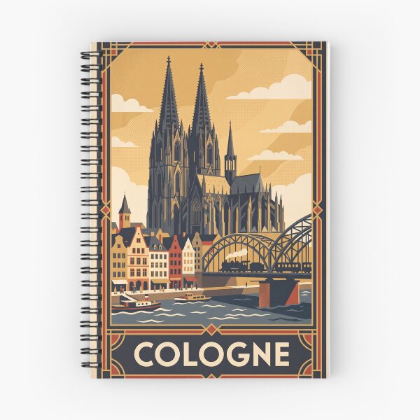 Item preview, Cologne Germany Vintage Travel Poster – Rhine Art designed and sold by Bomax121.