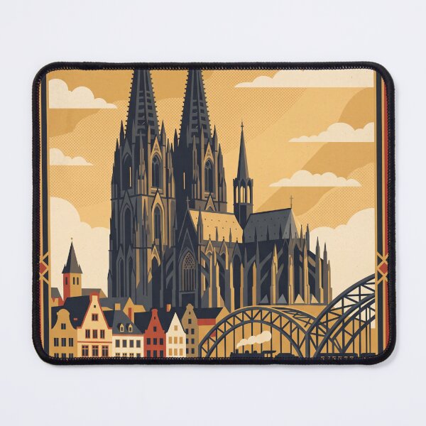 Item preview, Cologne Germany Vintage Travel Poster – Rhine Art designed and sold by Bomax121.