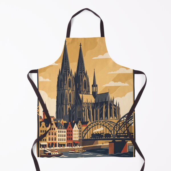 Item preview, Cologne Germany Vintage Travel Poster – Rhine Art designed and sold by Bomax121.