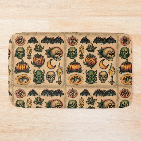 Item preview, Classic Traditional Halloween Bats And Skulls Pattern designed and sold by igraphixart.