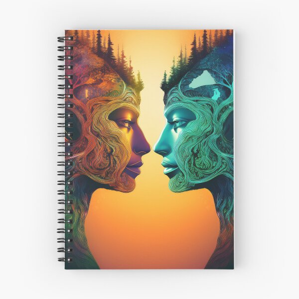 Item preview, Surreal Nature Minds - Double Exposure Dual Portrait Art designed and sold by Outlet Raloel.