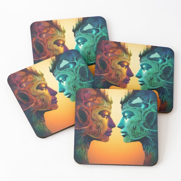 Item preview, Surreal Nature Minds - Double Exposure Dual Portrait Art designed and sold by Outlet Raloel.