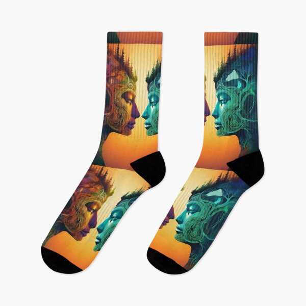 Item preview, Surreal Nature Minds - Double Exposure Dual Portrait Art designed and sold by Outlet Raloel.