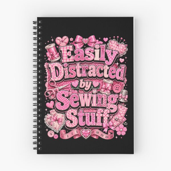 Item preview,  Easily Distracted by Sewing Stuff – Funny Sewing Hobby  designed and sold by THREE LITTLE BEANS.