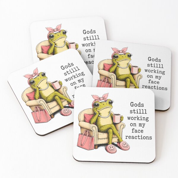 Item preview, Funny Sassy Frog Drinking Coffee Armchair Sarcastic Meme Graphic designed and sold by Ophtizu.