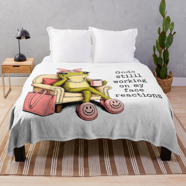 Item preview, Funny Sassy Frog Drinking Coffee Armchair Sarcastic Meme Graphic designed and sold by Ophtizu.