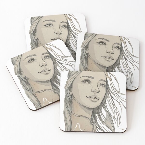 Item preview, Elegant Female Portrait Sketch | Minimalist Line Art Woman Illustration  designed and sold by Mido-artister.