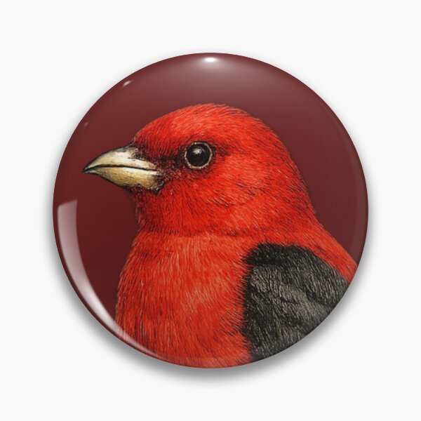 Item preview, Scarlet Tanager – Crimson Forest designed and sold by KrungiT Design .
