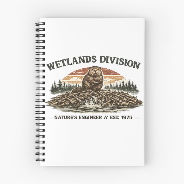 Item preview, Vintage Beaver Wetlands Division Nature Engineer designed and sold by EvergreenThread.