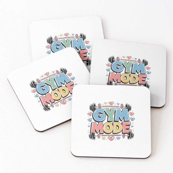 Item preview, Gym Mode Pastel Bubble Letters Barbell Hearts designed and sold by Macias123.
