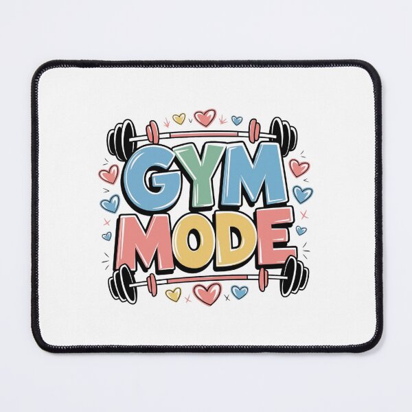 Item preview, Gym Mode Pastel Bubble Letters Barbell Hearts designed and sold by Macias123.
