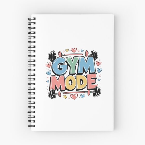 Item preview, Gym Mode Pastel Bubble Letters Barbell Hearts designed and sold by Macias123.
