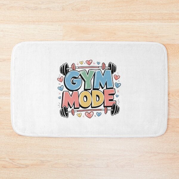 Item preview, Gym Mode Pastel Bubble Letters Barbell Hearts designed and sold by Macias123.