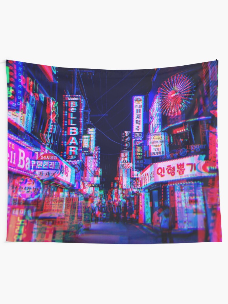 Alternate view of lsd nights Tapestry
