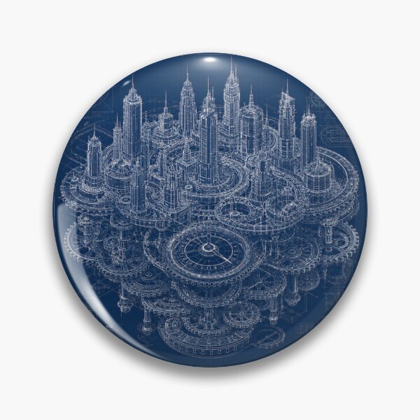 Item preview, Clockwork Megacity Blueprint | Mechanical Civilization | Steampunk Futuristic Architecture designed and sold by EverStitchStudio ★★★★★.