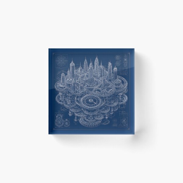 Item preview, Clockwork Megacity Blueprint | Mechanical Civilization | Steampunk Futuristic Architecture designed and sold by EverStitchStudio ★★★★★.