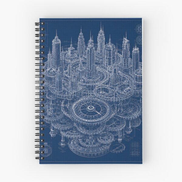 Item preview, Clockwork Megacity Blueprint | Mechanical Civilization | Steampunk Futuristic Architecture designed and sold by EverStitchStudio ★★★★★.