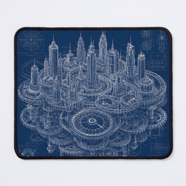 Item preview, Clockwork Megacity Blueprint | Mechanical Civilization | Steampunk Futuristic Architecture designed and sold by EverStitchStudio ★★★★★.