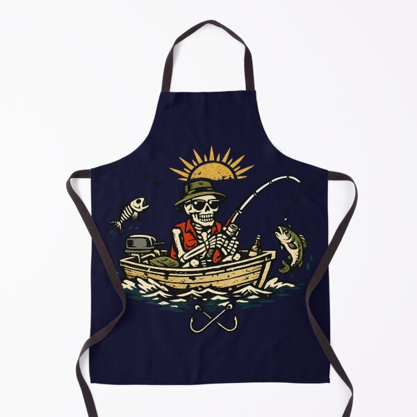 Item preview, Skeleton Fisherman Funny Vintage Tattoo Style Fishing Humor Outdoor designed and sold by Artycom.