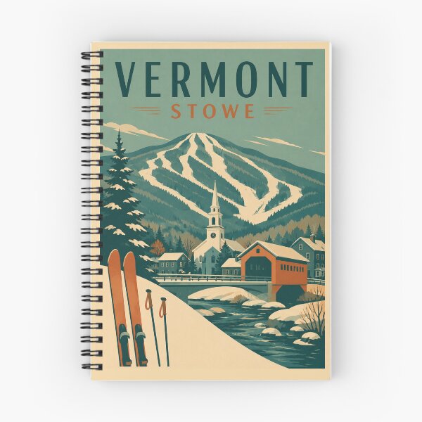 Item preview, Stowe Vermont Vintage Ski Travel Poster | Retro Mountain Wall Art designed and sold by Eclipse 3699.