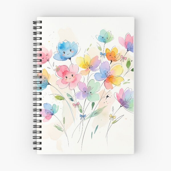 Item preview, Colorful Kawaii Smiling Flowers Bunch designed and sold by Neural Dream.
