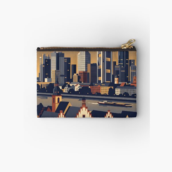 Item preview, Frankfurt Germany Vintage Travel Poster – Skyline Art designed and sold by Bomax121.