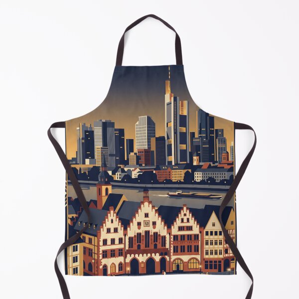 Item preview, Frankfurt Germany Vintage Travel Poster – Skyline Art designed and sold by Bomax121.