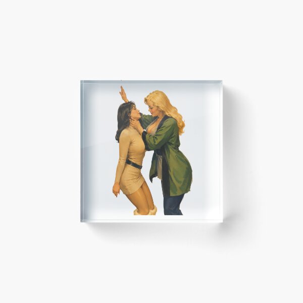 Item preview, Romantic Vintage Pin-Up Couple | Original Girls Love Retro Illustration designed and sold by Cosplayvintage.