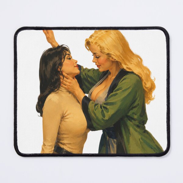 Item preview, Romantic Vintage Pin-Up Couple | Original Girls Love Retro Illustration designed and sold by Cosplayvintage.
