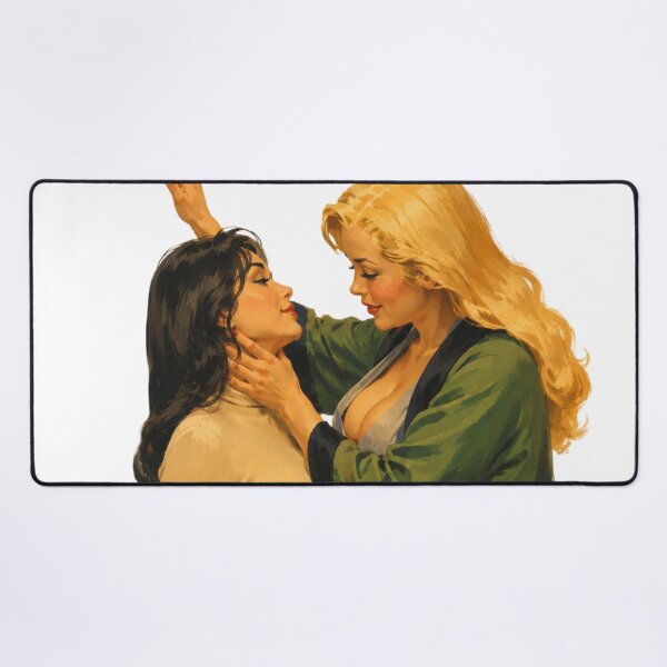 Item preview, Romantic Vintage Pin-Up Couple | Original Girls Love Retro Illustration designed and sold by Cosplayvintage.