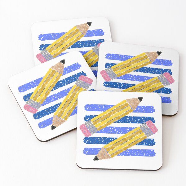 Item preview, Crossed Pencils Blue Stripes Back To School Design designed and sold by Oddifys.