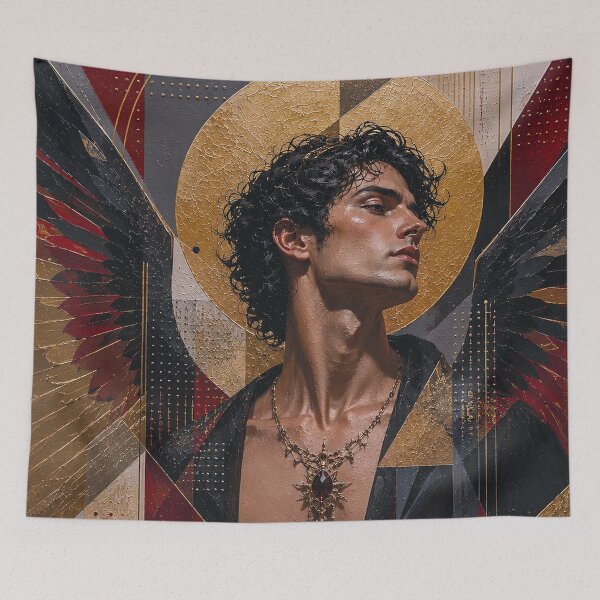 Item preview, Lucifer, Fallen angel painting. designed and sold by GalleryKauffeld.
