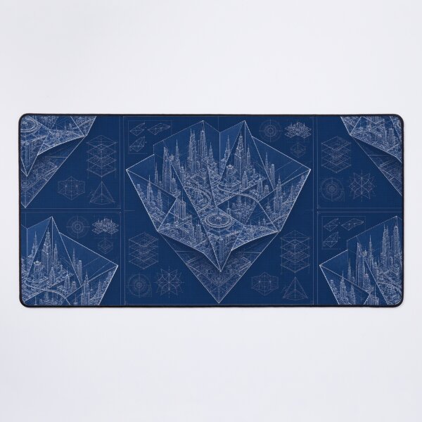 Item preview, Folded City Blueprint | Origami Architecture | Futuristic Paper City | Modern Engineering Art designed and sold by EverStitchStudio ★★★★★.