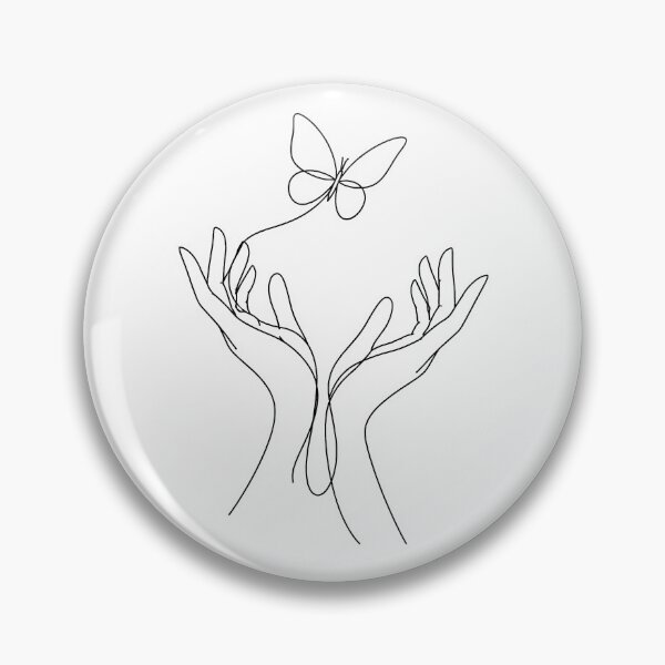 Item preview, Minimalist Hands Holding Butterfly Line Art Poster designed and sold by SoftSpaceDesign.
