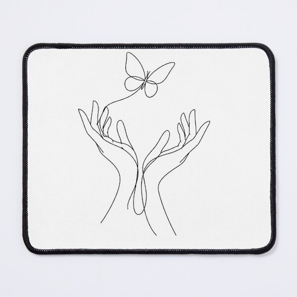 Item preview, Minimalist Hands Holding Butterfly Line Art Poster designed and sold by SoftSpaceDesign.