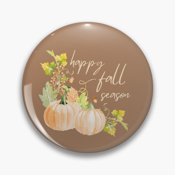 Item preview, Happy Fall Season | Watercolor Pumpkin Botanical Art Print & Sticker designed and sold by Olive Thread Co..