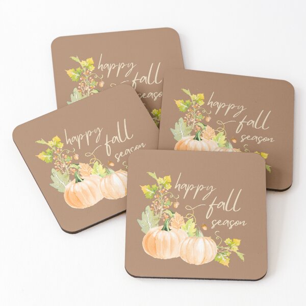 Item preview, Happy Fall Season | Watercolor Pumpkin Botanical Art Print & Sticker designed and sold by Olive Thread Co..
