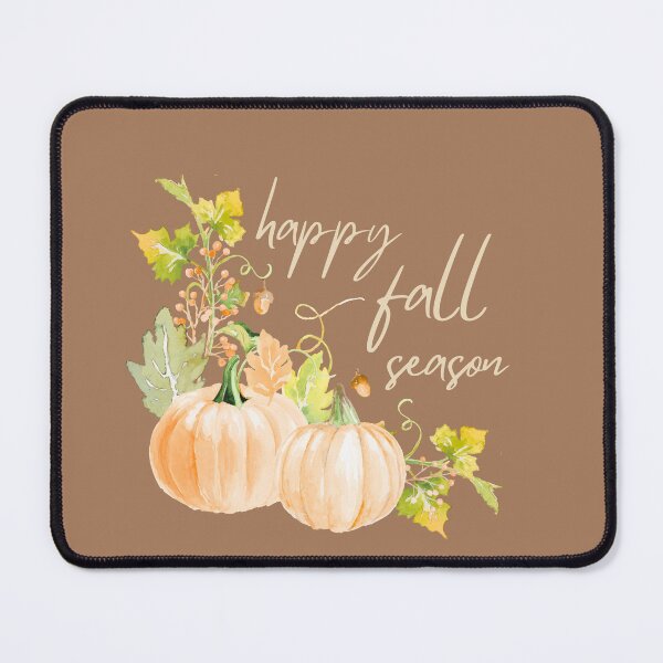 Item preview, Happy Fall Season | Watercolor Pumpkin Botanical Art Print & Sticker designed and sold by Olive Thread Co..