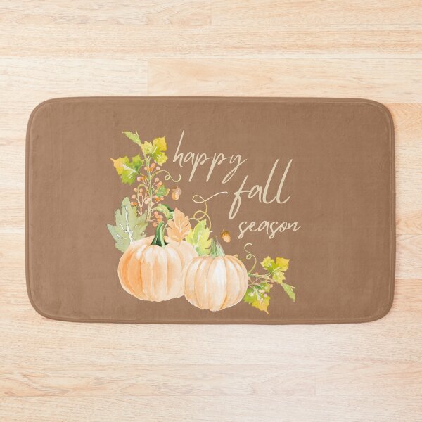 Item preview, Happy Fall Season | Watercolor Pumpkin Botanical Art Print & Sticker designed and sold by Olive Thread Co..