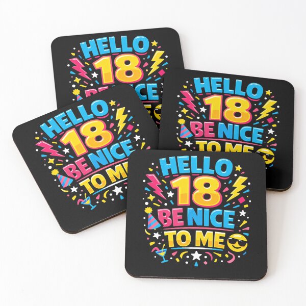 Item preview, Hello 18 Be Nice to Me | Funny 18th Birthday Typography T-Shirt designed and sold by rushaib.