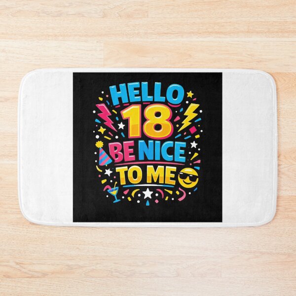 Item preview, Hello 18 Be Nice to Me | Funny 18th Birthday Typography T-Shirt designed and sold by rushaib.