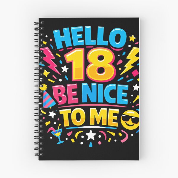 Item preview, Hello 18 Be Nice to Me | Funny 18th Birthday Typography T-Shirt designed and sold by rushaib.