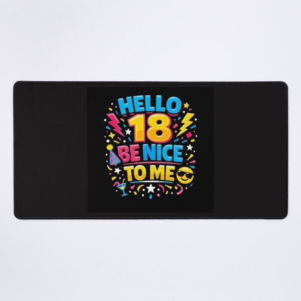 Item preview, Hello 18 Be Nice to Me | Funny 18th Birthday Typography T-Shirt designed and sold by rushaib.