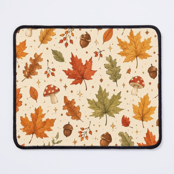 Item preview, Cozy Autumn Woodland Leaves Harvest Pattern designed and sold by NinaVibeStudio.