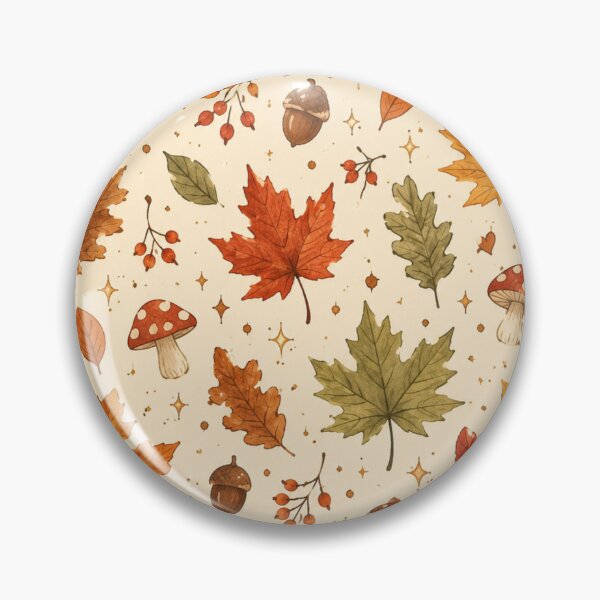 Item preview, Cozy Autumn Woodland Leaves Harvest Pattern designed and sold by NinaVibeStudio.
