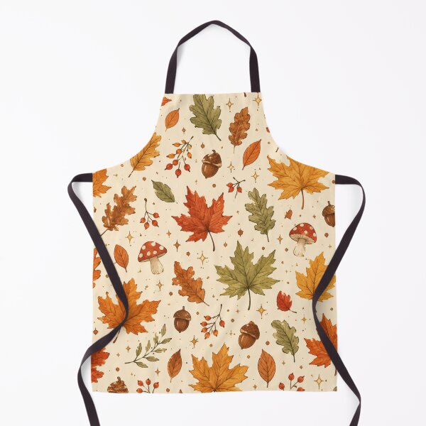 Item preview, Cozy Autumn Woodland Leaves Harvest Pattern designed and sold by NinaVibeStudio.
