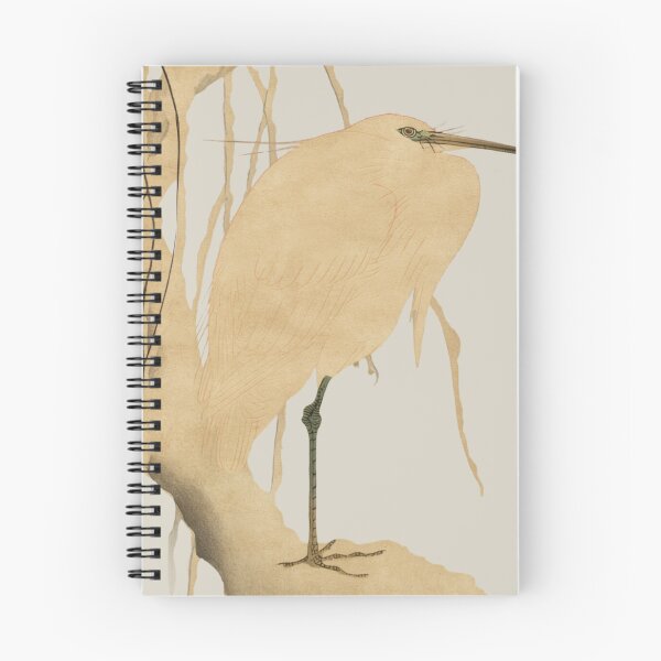 Item preview, Japanese Bird - White Heron -  Modern Ukiyo-e - Japandi, Beige designed and sold by Black Swallow.